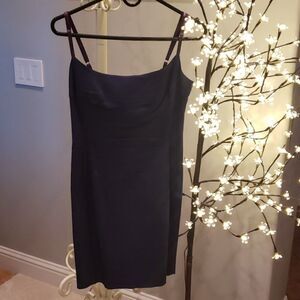 Navy blue stretch dress by Nesse France